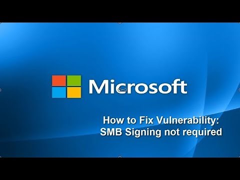 SMB Signing not required Vulnerability