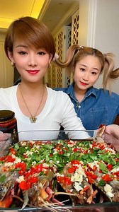9.1K views · 221 reactions | So yummy raw shrimp with spicy sauce and noodles fried with family eating show | Yummy ASMR | Facebook