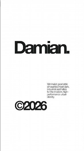 Damian. Logotype & layout design by Anh Do © 2026 Anhdodes