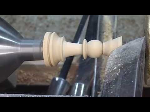 Wood turning - making the most beautiful chess pieces