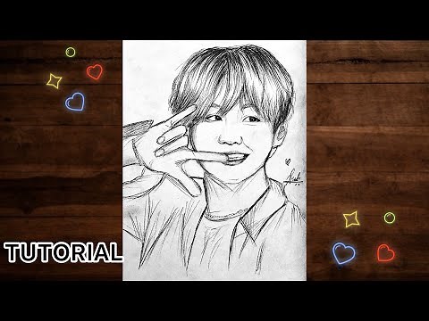 How to draw BTS Suga| Step by Step Tutorial | Pencil Drawing | Artholic