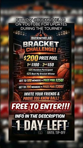 1 Day Left! FREE $200 March Madness Bracket Challenge #marchmadness #bracketchallenge