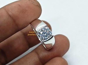 Cushion Cut Moissanite Men's Ring, 925 Sterling Silver, Wedding Ring, Gorgeous Moissanite Ring for Men, Signet Ring , Gifts for Him. - Etsy