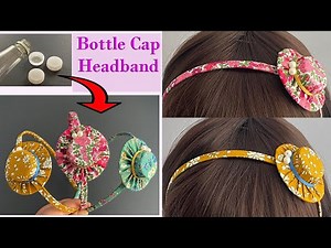 Diy Plastic Bottle cap Hair band headband Making | How to make mini hat | bottle cap recycling ideas