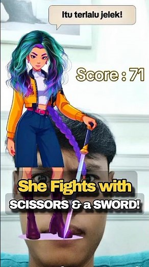 K-Pop Demon Hunter with Scissors and Sword?! | Stylish Anime Warrior! #rumi #kpopdemonhunter