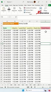 Calculate Total Worked Hours - Excel Tips and Tricks