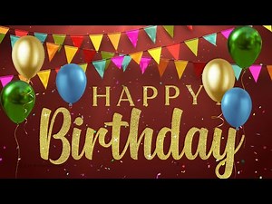 Happy Birthday Background Video | Balloons, Confetti