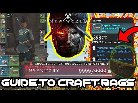 New World GUIDE To Craft BAGS! | More Inventory Space/Weight