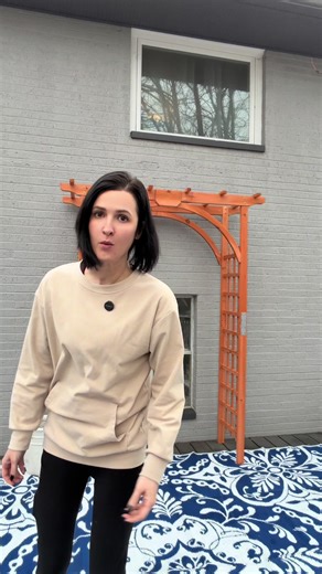 This beautiful cedar stained fur wood garden. Arbor is huge and perfect for an entryway gate or for climbing plants in your garden. This large decorative garden arbor is also perfect for wedding ceremony backdrops. #tiktokshopstockup #tiktokshopspringglowup #gardenarbor #gardentrellis #outdoordecor