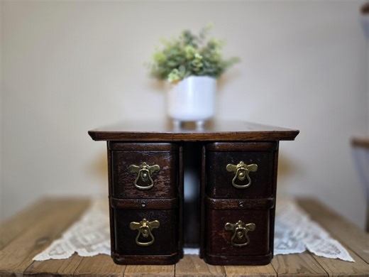 Antique Singer Sewing Machine Drawer Cabinet | 4 Drawer Rustic Wood Organizer | Repurposed Vintage Storage - Etsy