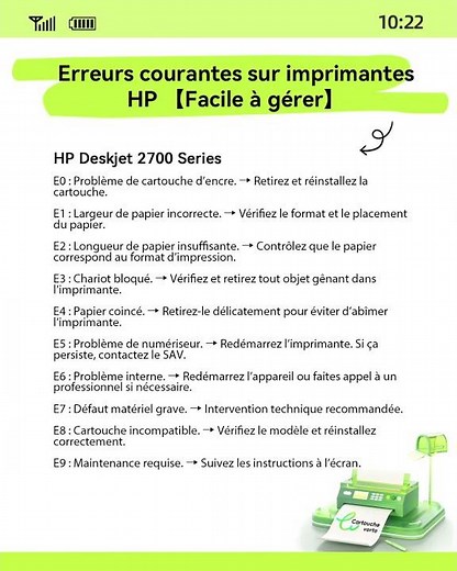 📌 Imprimante HP en panne ? Voici comment corriger les erreurs les plus fréquentes !🖨️#Cartoucheverte