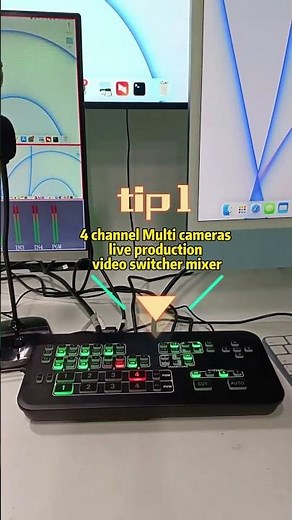 Full Hd 1080p60fps 4 channel hdmi video switcher mixer for multi cameras live streaming .