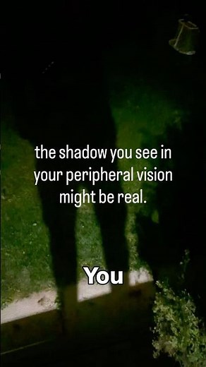 the thing you see in your peripheral vision might be real.