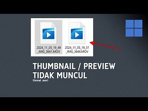 Cara Mengatasi Thumbnail / Video Preview Format .mov Tidak Muncul di Windows