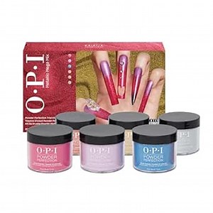 OPI Powder Perfection 6PC Trial Kit | Opaque Multicolor Nail Dipping Powder Gift Set | Metallic Mega Mix Collection