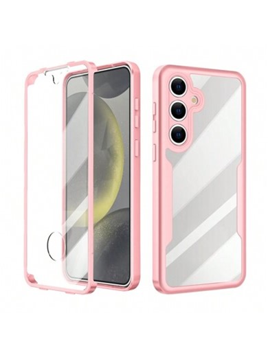 Hadaasi 1 Stück rosa Muschel integrierte 360-Grad Vollschutz TPU+PC Dual-Layer Acryl stoßfeste Silikon Schutzhülle, kompatibel mit Samsung Galaxy M36/S25FE/A57/A37, Apple 17 Pro/17 Pro Max/Air/17, /Poco/ Reno14 Pro, Honor 400/400 Pro/400 Lite, Reno14 F, Hot 60 Pro/Hot 60 Pro+, kompatibel mit Xiaomi 15C, internationale Version, nicht die inländische Version | SHEIN