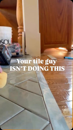Tile Tip #2: Transitions matter. When your tile ends up higher than the vinyl plank — especially with heated floors — you don’t need to reach for a chunky transition strip. I’ll miter the tile at 45° and create a clean, intentional slope instead. Looks custom, feels premium, and it beats a ½” metal edge every time. . . . #tile #education #construction #howto #diy #homedesign #interiordesign #subwaytile | parallelwesttile