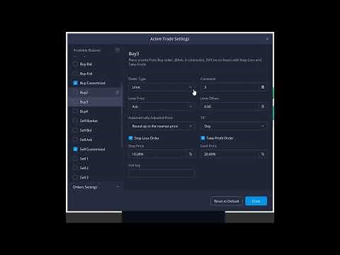 Webull Active Trade Advanced Settings
