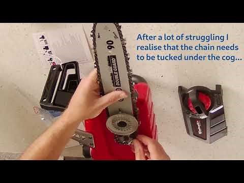 Einhell GE LC 18 Li Chainsaw unboxing and use