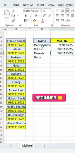 Excel Hack: Move Data from 1 to 2 Columns Fast! | Split Column Data with WRAPROWS – Super Easy