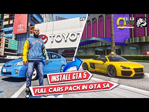 How To Add GTA 5 Full Cars Pack in GTA San Andreas😍Convert GTA SA into GTA 5 (2022)