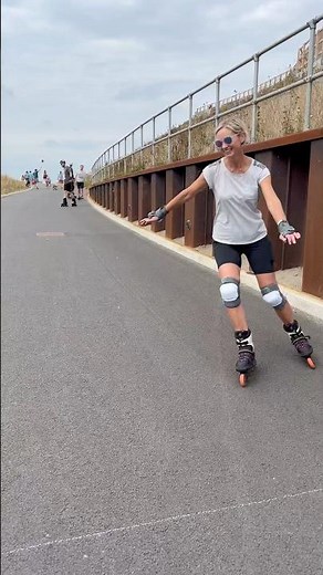 How to slow down & stop on a slope on rollerblades with parallel turns, scissor position, both sides