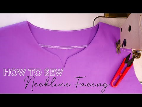 How To Sew Neckline Facing | Neck Sewing Techniques Tutorial For Beginners