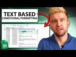 Text Based Conditional Formatting In Google Sheets