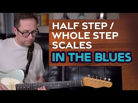 How to actually USE the half step whole step (diminished) scale in the blues - Guitar Lesson ML072