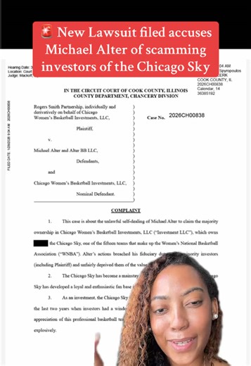 A new lawsuit claims that Michael Alter, the longtime controlling manager of the Chicago Sky, used his position to personally increase his ownership of the team’s main investment entity while heavily diluting the original investors. According to the complaint, Alter allegedly controlled both sides of a 2024 transaction, ignored the operating agreement, and put his own financial interests ahead of the team and its minority owners—right as Women's National Basketball Association franchise values w