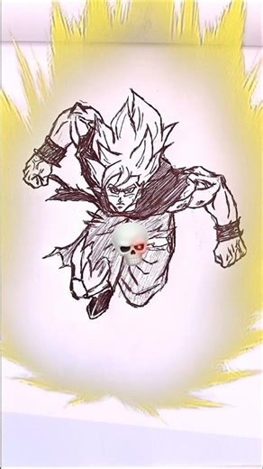 Speed Drawing StickMan To Goku 🔥#shorts #anime #drawing #goku #dragoball