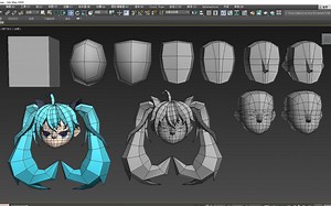 【3D建模】max人物头部超详细建模-box到手绘贴图全流程讲解，零基础人头布线
