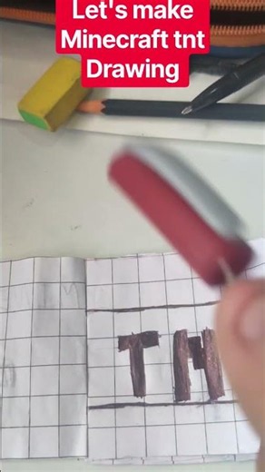 Minecraft tnt drawing easy