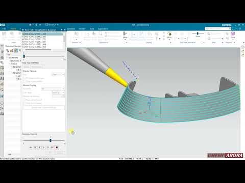 #NX CAM #nx2406 #5axismachining Swarf Drive TA
