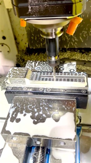Roughing out a surface in 6061 aluminum using a 3D high speed tool path on the FANUC RoboDrill VMC