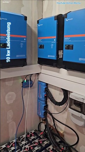 3-phase system with 4 storage tanks #MB31 cells in 48-volt system 3 #Multiplus 5000 Ess #Boostech...