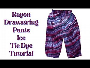 Tie-Dye Designs: Rayon Drawstring Lounge/Festival Pants Geode Ice Dye