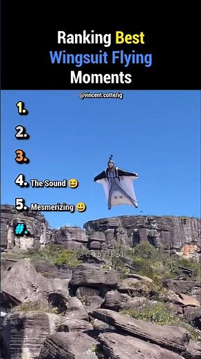 Ranking The BEST Wingsuit Flying Moments #shortsviral