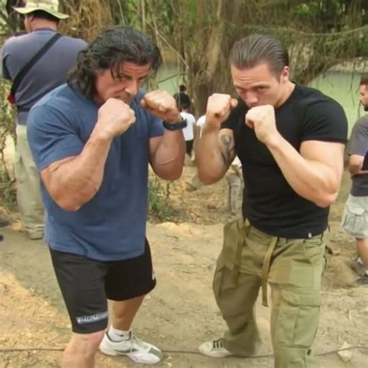 Stallone & Crew: Rambo IV BTS Combat Prep #RamboIV #actionstars #rambo #sylvesterstallone