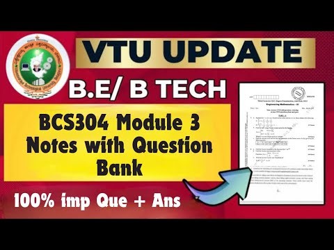 BCS304 Module 3 Notes with Question Bank Link in Description #vtu #engineering #importantquestions
