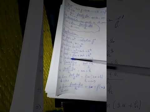 Calcul de la dérivée en utilisant la formule de la différentielle.