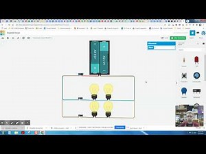 Drawing a house circuit diagram in Tinkercad circuits