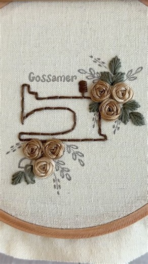 Hand Embroidery Sewing Machine with Flowers | Free Pattern Inside❣️Gossamer