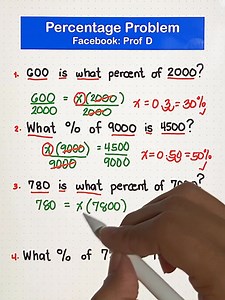 Crack the Code: Mastering Percentage Problems, Step by Step! | Prof D