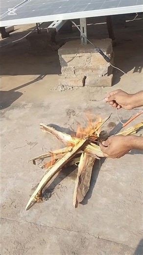 Watch this video to light a fire using a solar panel