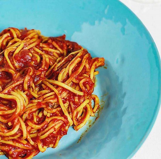 Crock Pot Baked Spaghetti {Easy Spaghetti Recipe}