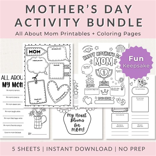 Mother's Day Activity Bundle | Gifts for Mom - Etsy