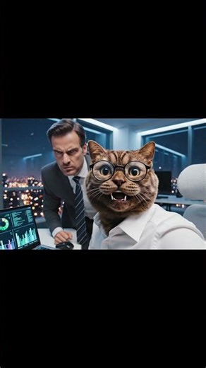 Confident Office Cat Shuts Down Toxic Boss 😼 | Future Is on My Screen #shorts