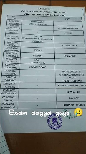 Exams are here 😭| 12th Boards exam dates out | 🥲😅