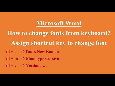 Shortcut keys to change fonts in Microsoft word | How to change font from keyboard?